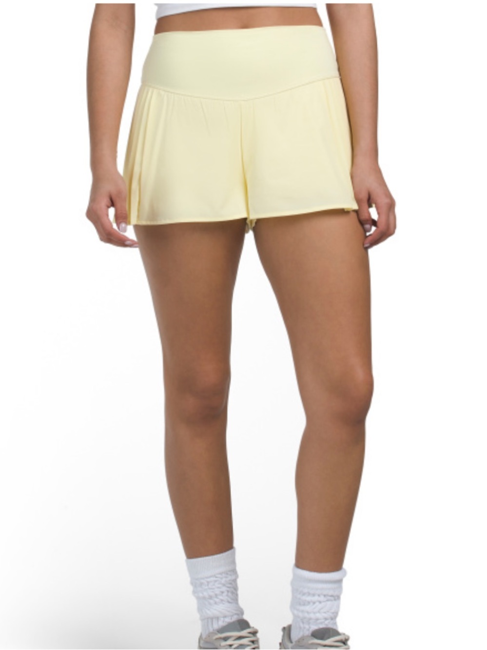 Yogalicious Pleated Shorts Daffodil